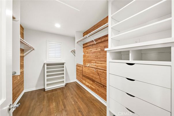 Interior, Recessed Lighting, Walk-in Closets, Wood Texture Flooring, Wooden Walls