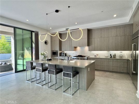 Interior, Kitchen, Pendant Lights, Recessed Lighting, Stainless Steel Appliances