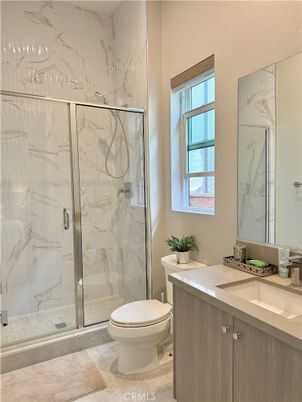 Bathroom, Glass Shower, Interior, Marble Walls