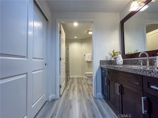 Bathroom, Interior, Recessed Lighting, Wood Texture Flooring