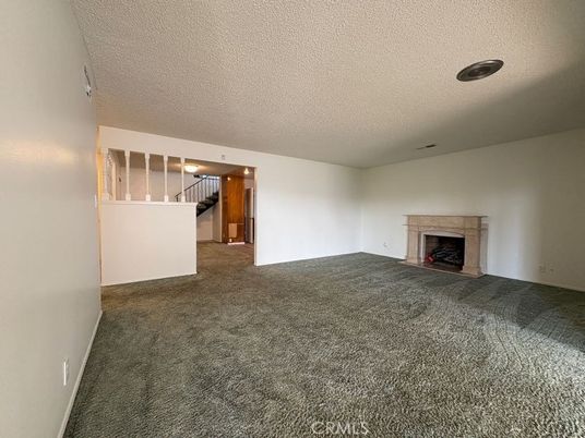 Empty room, Fireplace, Interior, Recessed Lighting