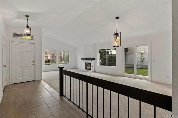 Fireplace, Interior, Pendant Lights