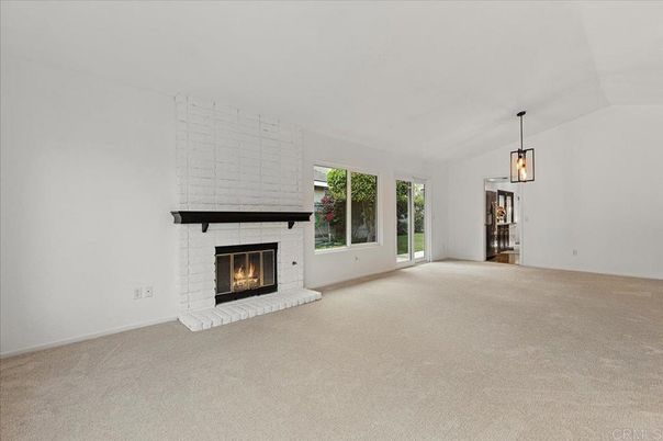 Empty room, Fireplace, Interior, Pendant Lights
