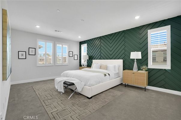 Bedroom, Interior, Recessed Lighting