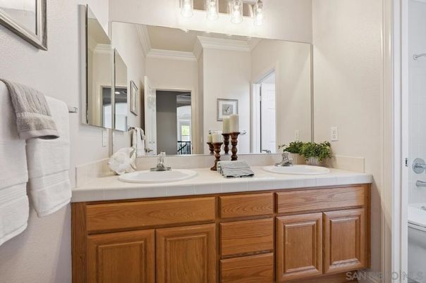 Bathroom, Dual Sink Vanities, Interior, Tile Countertops
