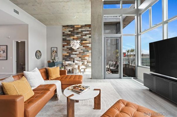 Dining room, Interior, Living room, Stone Walls, Wood Texture Flooring