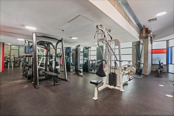 Fitness Equipment, Gym, Interior, Recessed Lighting