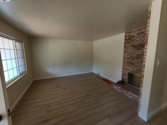 Empty room, Fireplace, Interior, Wood Texture Flooring