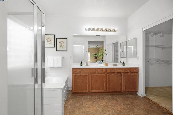 Bathroom, Dual Sink Vanities, Glass Shower, Interior