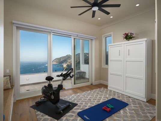 Fitness Equipment, Interior, Recessed Lighting, Water, Wood Texture Flooring