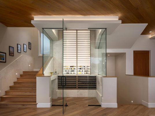 Interior, Recessed Lighting, Wine Storage, Wooden Ceilings, Wood Texture Flooring