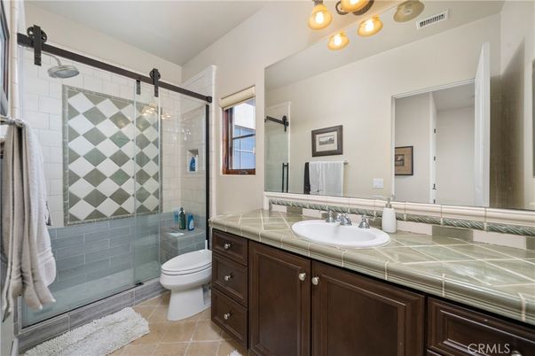 Bathroom, Glass Shower, Interior, Tile Countertops