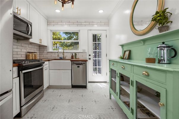 Interior, Kitchen, Recessed Lighting, Stainless Steel Appliances
