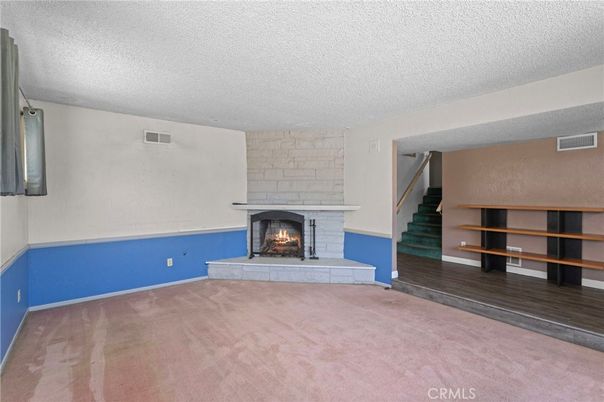 Empty room, Fireplace, Interior