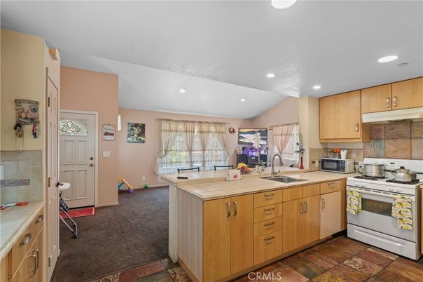 Interior, Kitchen, Recessed Lighting, Tile Countertops
