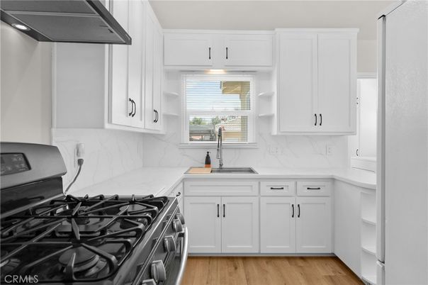 Interior, Kitchen, Marble Walls, Wood Texture Flooring