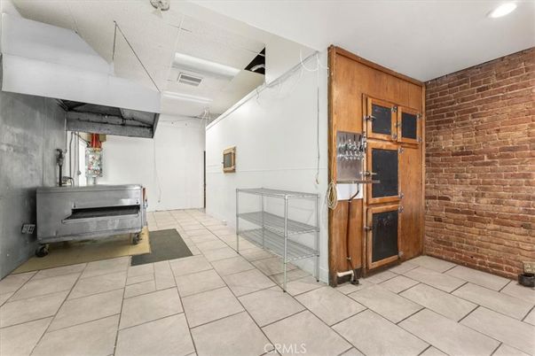 Fireplace, Interior, Recessed Lighting, Stone Walls