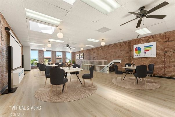 Dining room, Interior, Pendant Lights, Stone Walls, Wood Texture Flooring