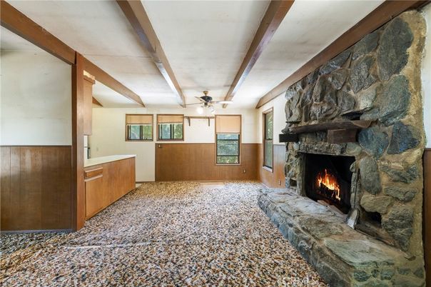 Fireplace, Interior, Stone Walls