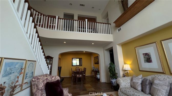 Dining room, Interior, Living room, Recessed Lighting, Wooden Beams