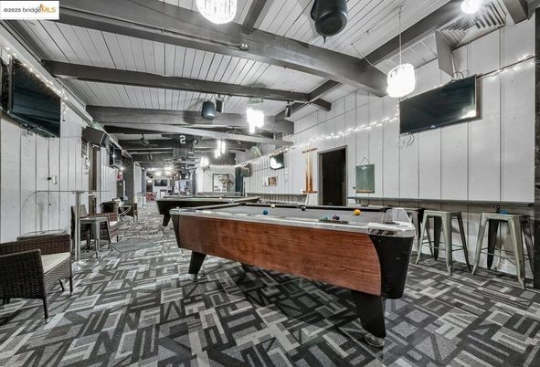 Billiard Table, Game Room, Interior, Pendant Lights