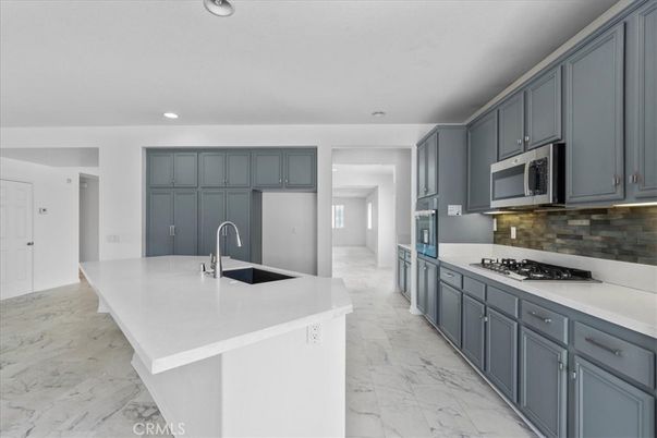 Interior, Kitchen, Marble, Recessed Lighting, Stainless Steel Appliances