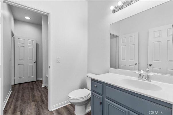 Bathroom, Interior, Recessed Lighting, Wood Texture Flooring
