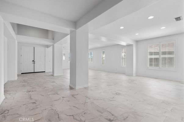 Empty room, Interior, Marble, Recessed Lighting