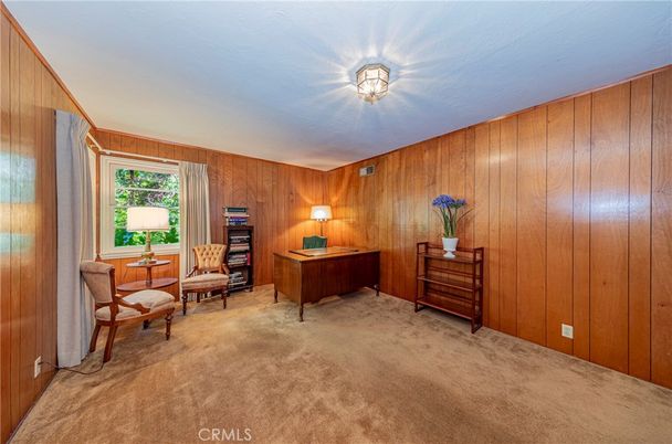 Home Office, Interior, Wooden Walls