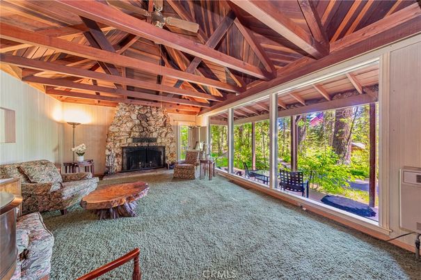 Fireplace, Interior, Living room, Stone Walls, Wooden Beams, Wooden Ceilings