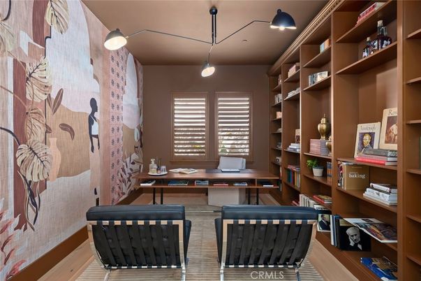 Home Office, Interior, Pendant Lights, Wood Texture Flooring