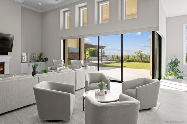 Fireplace, Interior, Living room, Recessed Lighting, Water