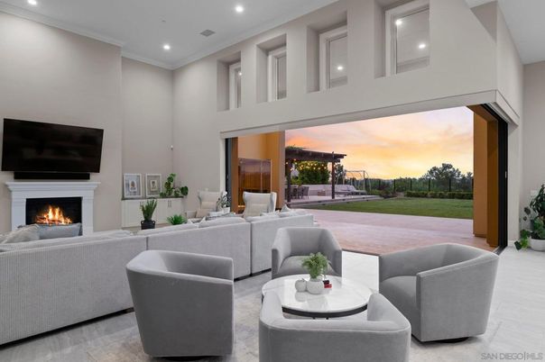Fireplace, Interior, Living room, Recessed Lighting
