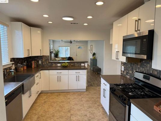 Interior, Kitchen, Recessed Lighting, Stainless Steel Appliances
