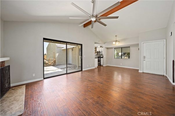 Empty room, Fireplace, Interior, Wood Texture Flooring