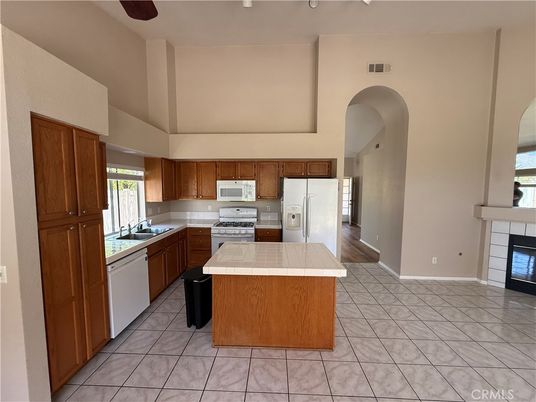 Fireplace, Interior, Kitchen, Stainless Steel Appliances