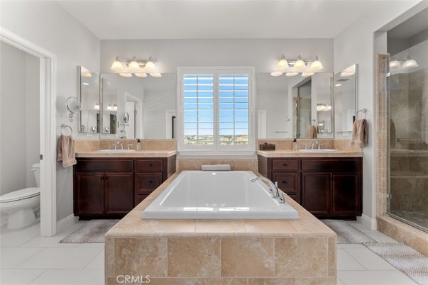 Bathroom, Dual Sink Vanities, Glass Shower, Interior