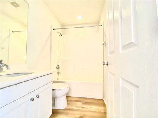 Bathroom, Interior, Recessed Lighting, Wood Texture Flooring