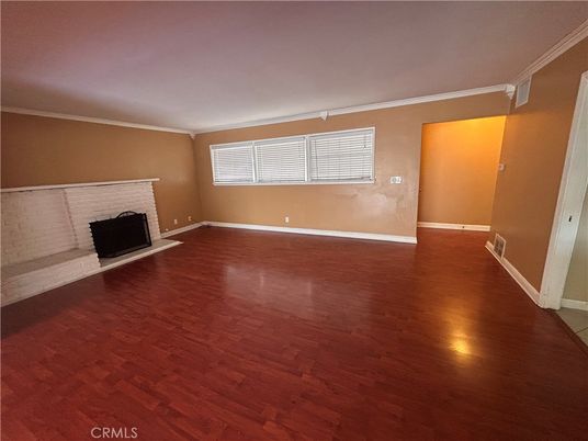 Empty room, Fireplace, Interior, Wood Texture Flooring