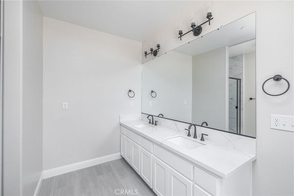 Bathroom, Dual Sink Vanities, Interior, Wood Texture Flooring