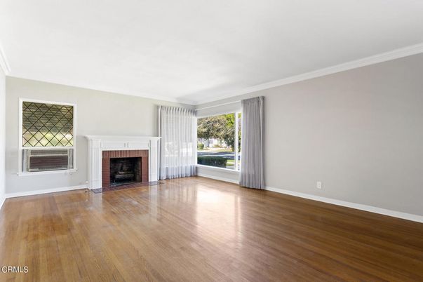 Empty room, Fireplace, Interior, Wood Texture Flooring