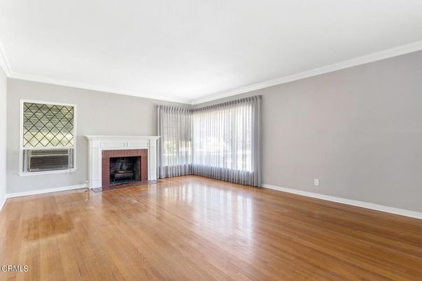Empty room, Fireplace, Interior, Wood Texture Flooring