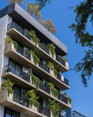 Exterior, Facade, Condo Building