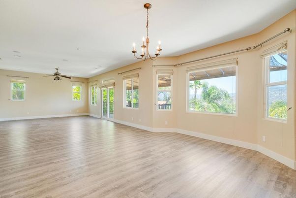Chandelier, Empty room, Interior, Wood Texture Flooring