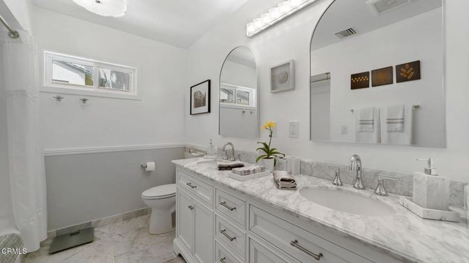 Bathroom, Dual Sink Vanities, Interior, Marble