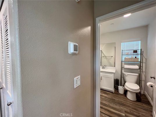 Bathroom, Interior, Recessed Lighting, Wood Texture Flooring
