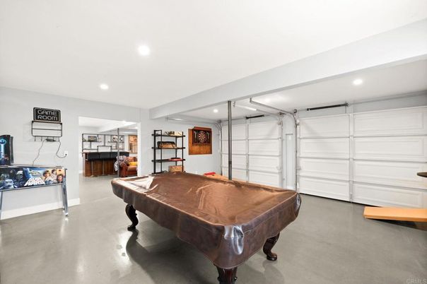 Billiard Table, Game Room, Garage, Interior, Recessed Lighting