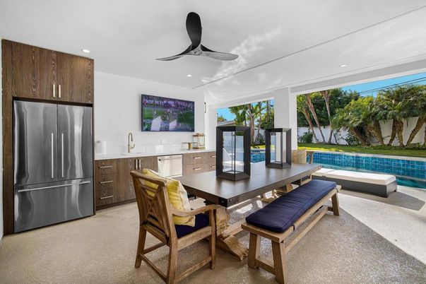 Dining room, Interior, Kitchen, Recessed Lighting