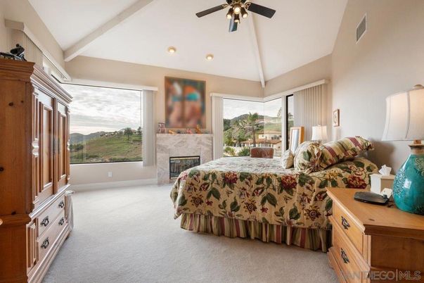 Bedroom, Fireplace, Interior, Recessed Lighting