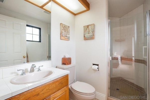 Bathroom, Glass Shower, Interior, Tile Countertops